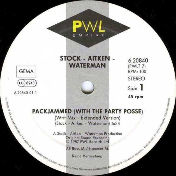 Cover zu Stock, Aitken & Waterman - Packjammed (With The Party Posse) | 1987 | Vinyl | Electronic | Germany Schallplatten Ankauf