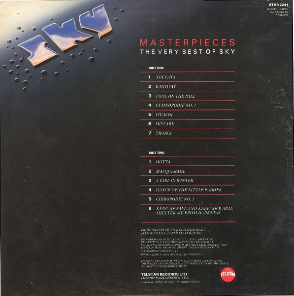 Cover zu Sky (4) - Masterpieces - The Very Best Of Sky | 1984 | Vinyl | Rock | UK Schallplatten Ankauf