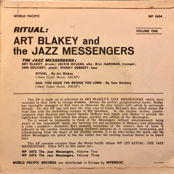Cover zu Art Blakey & The Jazz Messengers - Ritual Volume One | Vinyl | Jazz | Europe
