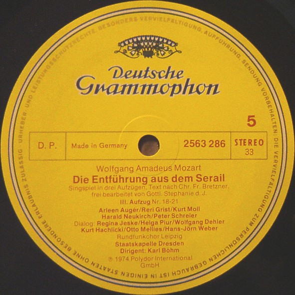Cover zu Wolfgang Amadeus Mozart - Arleen Auger, Reri Grist, Peter Schreier, Harald Neukirch, Kurt Moll, Staatskapelle Dresden With Karl Böhm - Die Entführung Aus Dem Serail / Der Schauspieldirektor