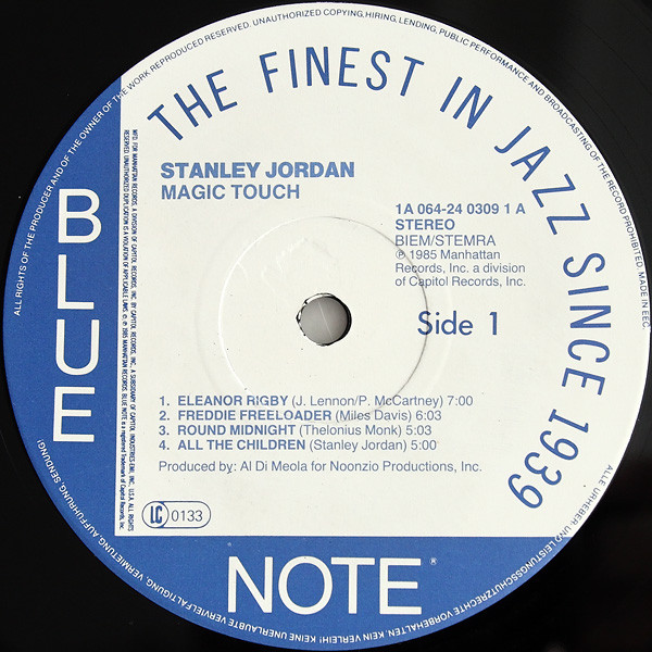 Cover zu Stanley Jordan - Magic Touch | 1985 | Vinyl | Jazz | Europe
