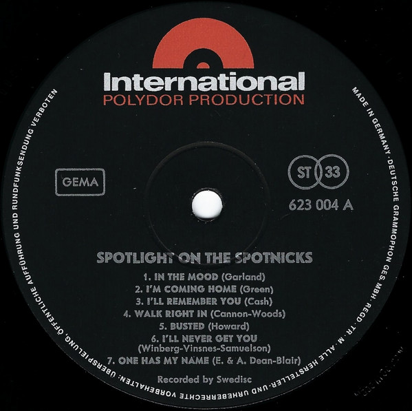 Cover zu The Spotnicks - Spotlight On The Spotnicks | 1965 | Vinyl | Rock, Pop | Germany Schallplatten Ankauf