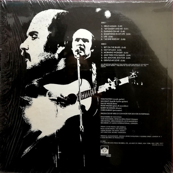 Cover zu Tom Paxton - Something In My Life | 1975 | Vinyl | Folk, World, & Country | US Schallplatten Ankauf