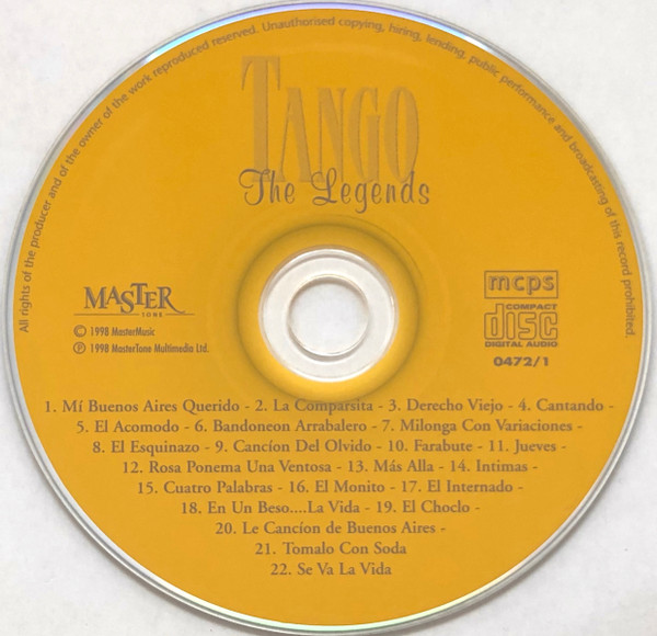 Cover zu Various - Tango - The Legends | 1998 | Vinyl | Latin | Netherlands Schallplatten Ankauf