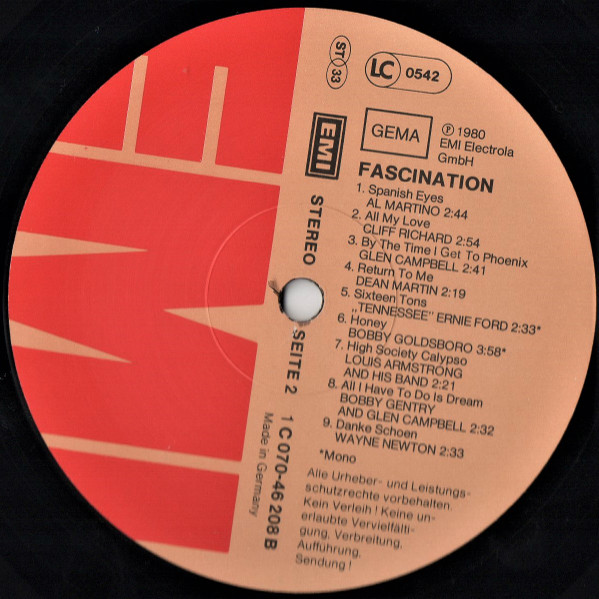 Cover zu Various - Fascination | 1980 | Vinyl | Rock, Pop, Folk, World, & Country | Germany Schallplatten Ankauf