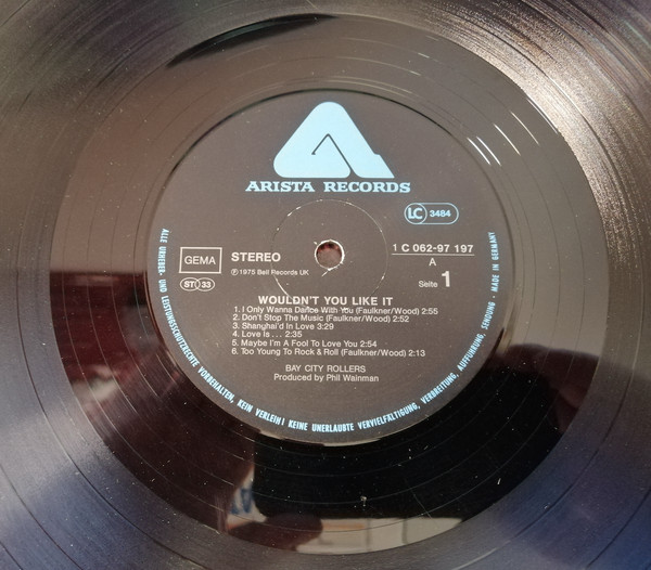 Cover zu Bay City Rollers - Wouldn't You Like It? | 1975 | Vinyl | Rock, Pop | Germany