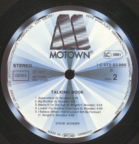 Cover zu Stevie Wonder - Talking Book | Vinyl | Funk / Soul | Germany