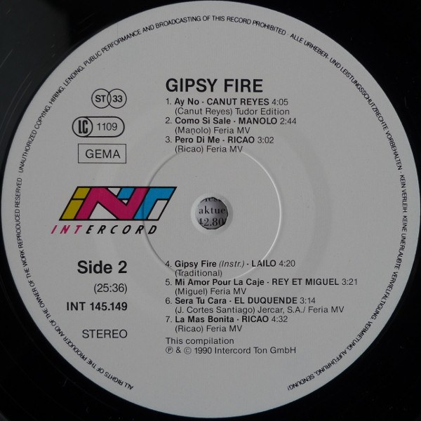 Cover zu Various - Gipsy Fire | 1990 | Vinyl | Latin, Folk, World, & Country | Germany Schallplatten Ankauf