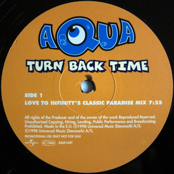 Cover zu Aqua - Turn Back Time | 1998 | Vinyl | Electronic, Pop | Denmark Schallplatten Ankauf