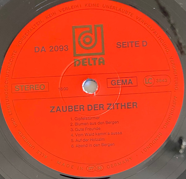 Cover zu Bartl Egger, Innspatzen Trio, Angerberger Dreigesang - Zauber Der Zither | Vinyl | Folk, World, & Country | Germany