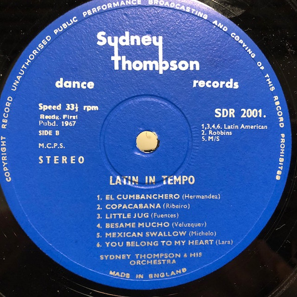 Cover zu Sydney Thompson And His Orchestra - Latin In Tempo | 1967 | Vinyl | Latin | UK Schallplatten Ankauf