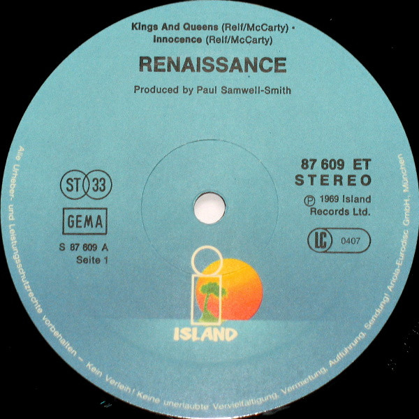 Cover zu Renaissance (4) - Renaissance | 1981 | Vinyl | Rock | Germany