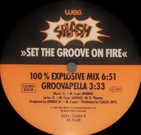 Cover zu Splash (3) - Set The Groove On Fire | 1991 | Vinyl | Hip Hop | Germany