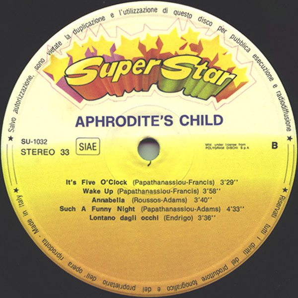 Cover zu Aphrodite's Child - Aphrodite's Child | 1982 | Vinyl | Rock | Italy