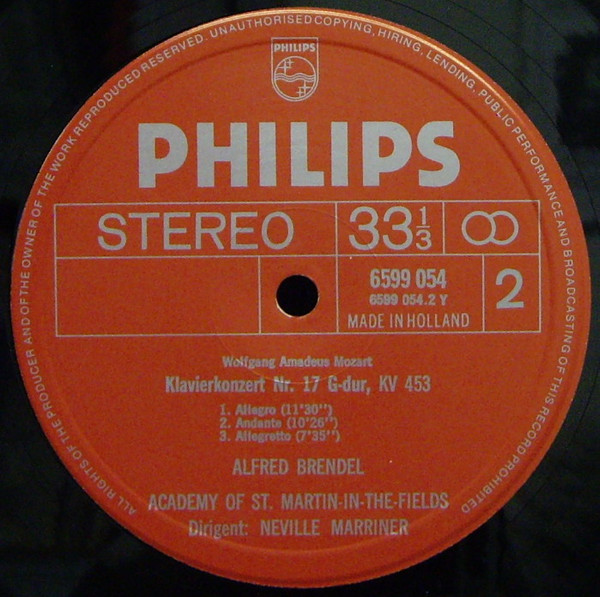 Cover zu Wolfgang Amadeus Mozart - Alfred Brendel, The Academy Of St. Martin-in-the-Fields, Sir Neville Marriner - Alfred Brendel Spielt Mozart - Klavierkonzerte KV 414 Und KV 453 | Vinyl | Classical | Germany