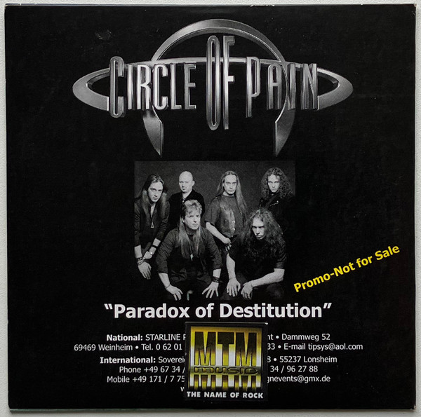 Cover zu Circle Of Pain - Paradox Of Destitution | 2001 | CD, Album, Promo | Rock | Germany Schallplatten Ankauf