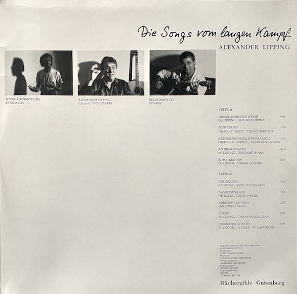 Cover zu Alexander Lipping - Die Songs Vom Langen Kampf | 1989 | Vinyl, LP | Folk, World, & Country | Germany