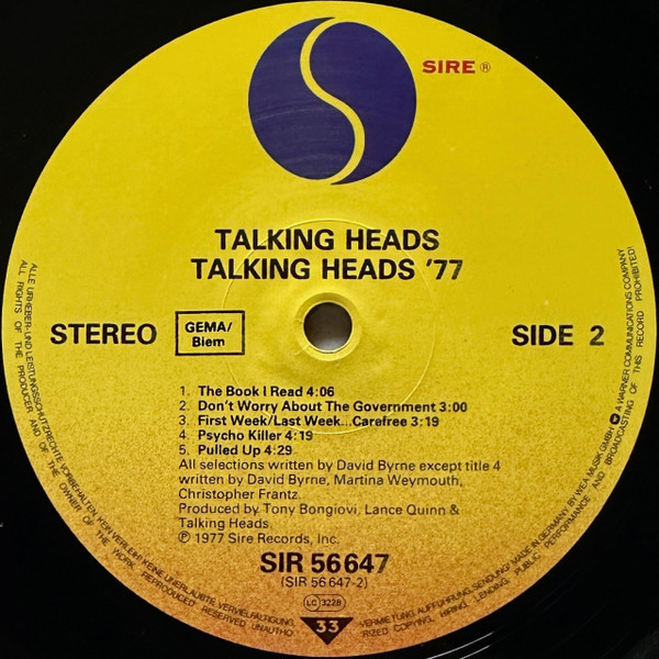 Cover zu Talking Heads - Talking Heads: 77 | Vinyl | Rock | Europe