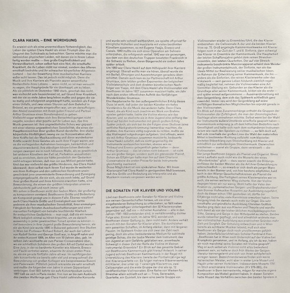 Cover zu Arthur Grumiaux, Clara Haskil, Ludwig van Beethoven - Sämtliche Sonaten Für Klavier Und Violine | 1974 | Vinyl | Classical | Europe