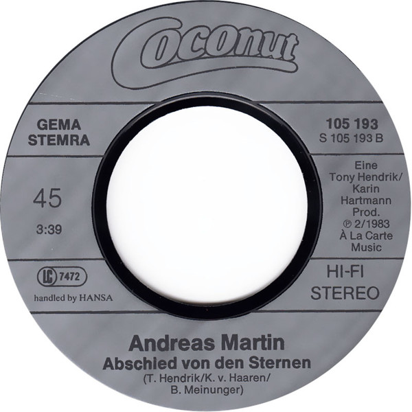 Cover zu Andreas Martin (2) - Solo Tu (Du Allein) | 1983 | Vinyl | Pop | Germany Schallplatten Ankauf