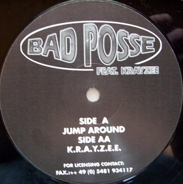 Cover zu Bad Posse Feat. Krayzee - Jump Around / K.R.A.Y.Z.E.E. | 1998 | Vinyl | Hip Hop | Germany Schallplatten Ankauf