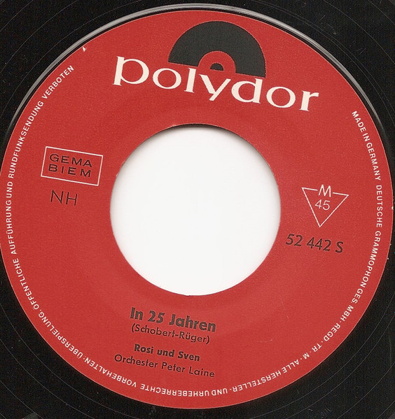 Cover zu Roswitha Und Sven Jenssen - In 25 Jahren | 1965 | Vinyl | Pop | Germany Schallplatten Ankauf