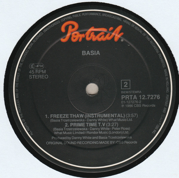Cover zu Basia - Prime Time TV | 1986 | Vinyl | Electronic | Europe