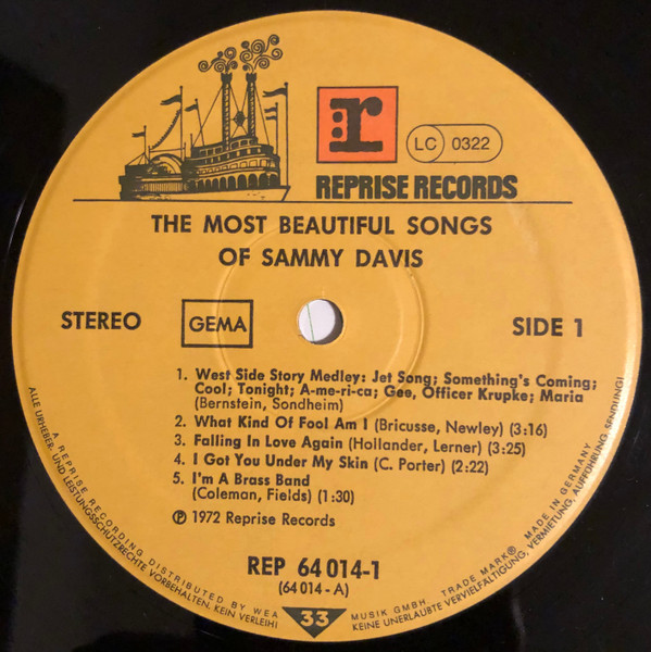 Cover zu Sammy Davis Jr. - The Most Beautiful Songs Of Sammy Davis | Vinyl | Jazz, Pop | Germany