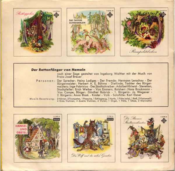 Cover zu Various - Der Rattenfänger von Hameln | Vinyl | Non-Music, Children's | Germany Schallplatten Ankauf