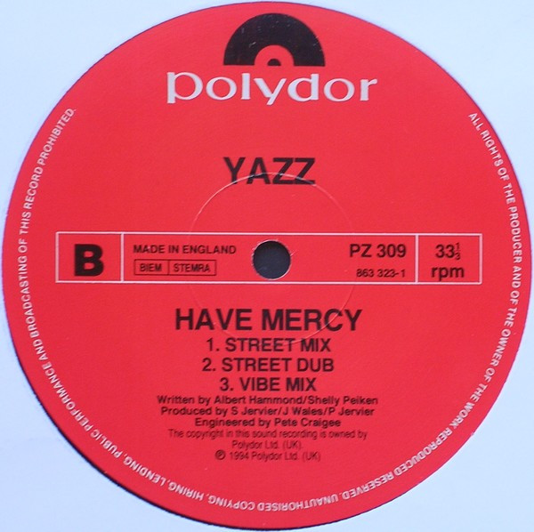 Cover zu Yazz - Have Mercy | 1994 | Vinyl | Electronic | UK
