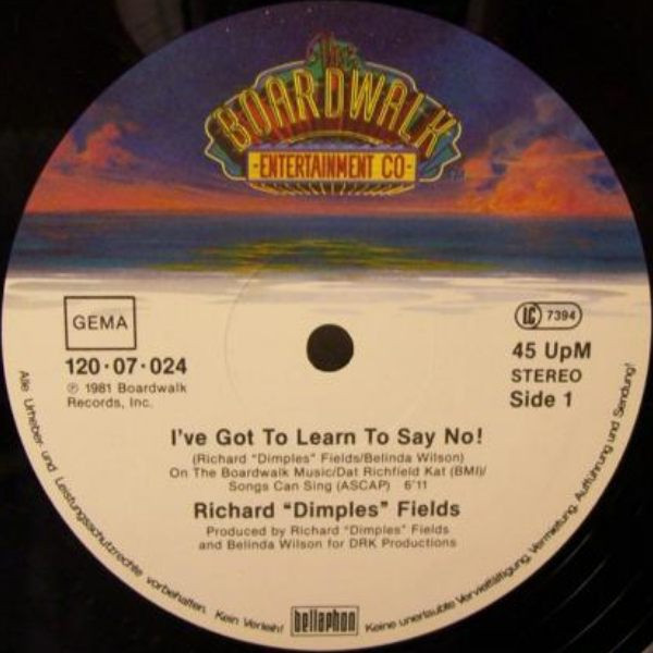 Cover zu Richard 'Dimples' Fields - I've Got To Learn To Say No! | 1981 | Vinyl | Electronic | Germany
