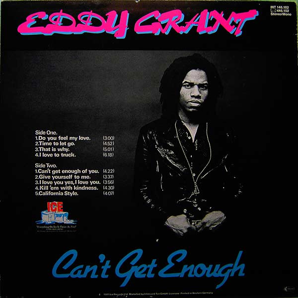 Cover zu Eddy Grant - Can't Get Enough | 1981 | Vinyl | Electronic, Reggae | Germany