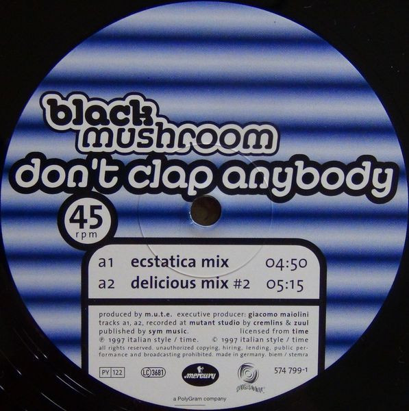 Cover zu Black Mushroom - Don't Clap Anybody | 1997 | Vinyl | Electronic | Germany Schallplatten Ankauf
