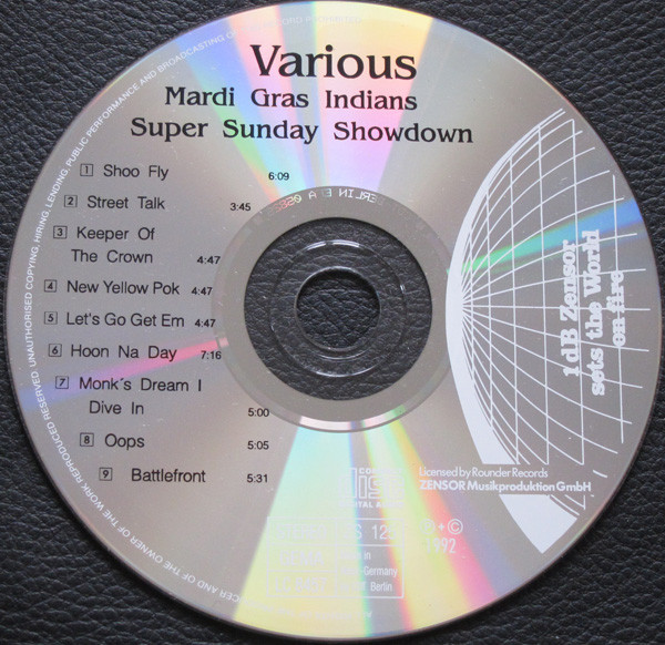 Cover zu Various - The Mardi Gras Indians Super Sunday Showdown | 1992 | Vinyl | Jazz, Funk / Soul, Blues | Germany Schallplatten Ankauf