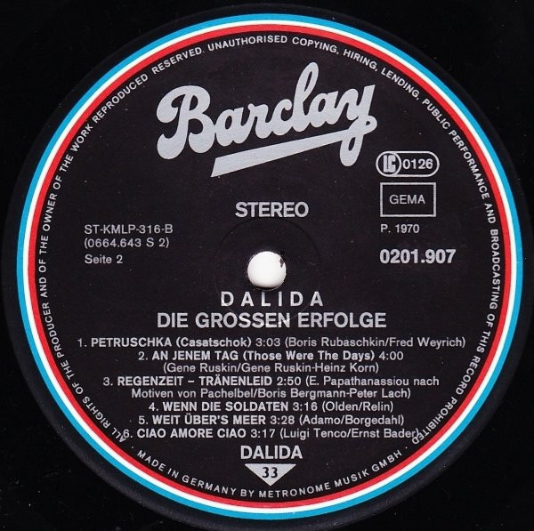 Cover zu Dalida - Die Grossen Erfolge | Vinyl | Pop | Germany
