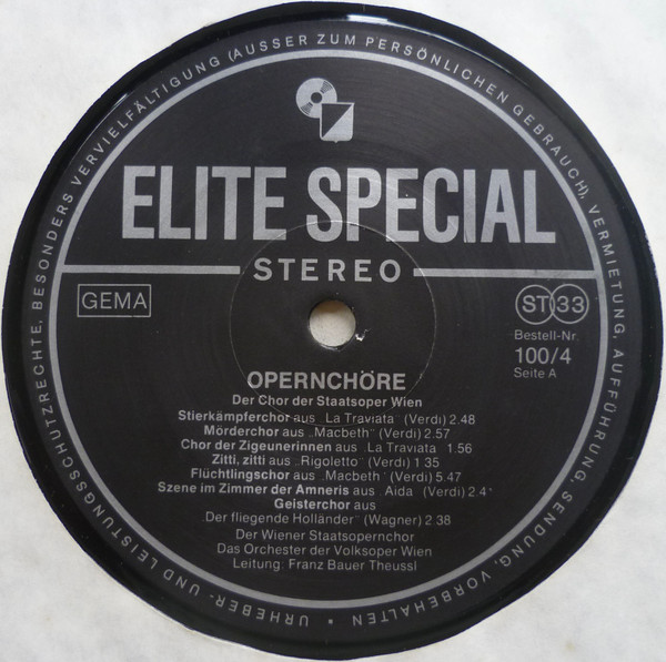 Cover zu Wiener Staatsopernchor - Opernchöre (47 Chöre Aus Der Welt Der Oper) | Vinyl | Classical | Germany Schallplatten Ankauf
