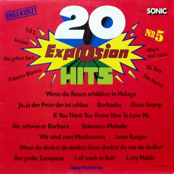 Cover zu The Hiltonaires, Orchester Udo Reichel - 20 Explosion Hits 5 | 1975 | Vinyl | Electronic, Pop | Germany Schallplatten Ankauf