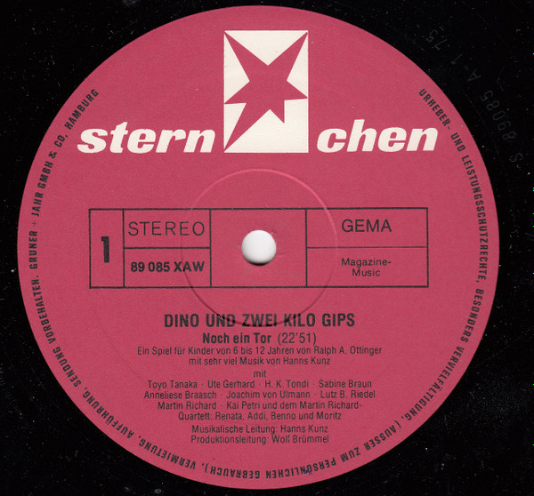 Cover zu Ralph Ottinger - Hanns Kunz - Dino Und Zwei Kilo Gips | 1975 | Vinyl | Non-Music | Germany