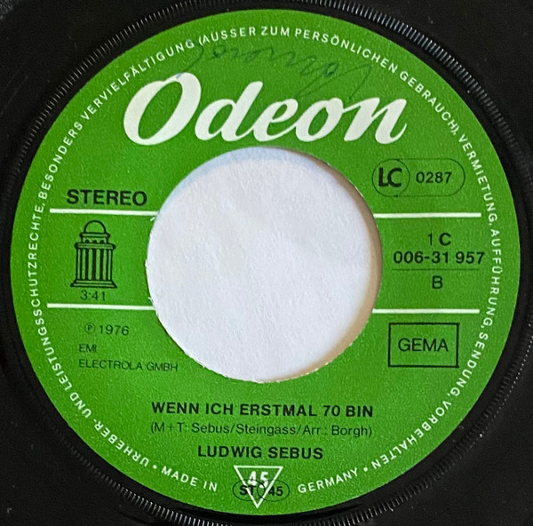 Cover zu Ludwig Sebus - Och Verwandte, Dat Sin Minsche | 1976 | Vinyl, 45 RPM, 7