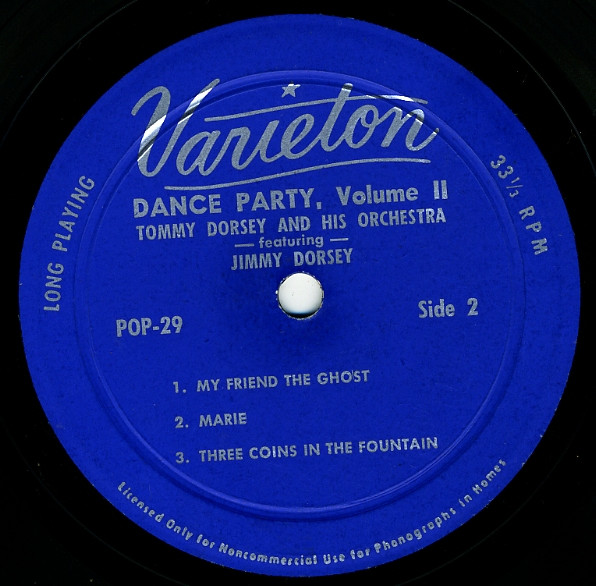 Cover zu Tommy Dorsey And His Orchestra - Dance Party II | 1955 | Vinyl | Jazz, Pop | Switzerland