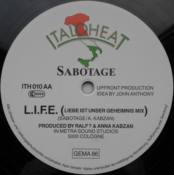 Cover zu Sabotage (9) - L.I.F.E. | 1986 | Vinyl | Electronic | Germany