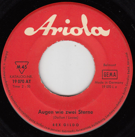 Cover zu Rex Gildo - Augen Wie Zwei Sterne | 1966 | Vinyl | Pop | Germany