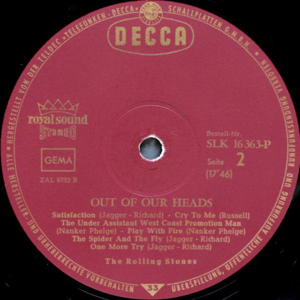 Cover zu The Rolling Stones - Out Of Our Heads | 1965 | Vinyl | Rock | Germany