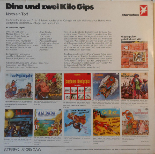 Cover zu Ralph Ottinger - Hanns Kunz - Dino Und Zwei Kilo Gips | 1975 | Vinyl | Non-Music | Germany Schallplatten Ankauf