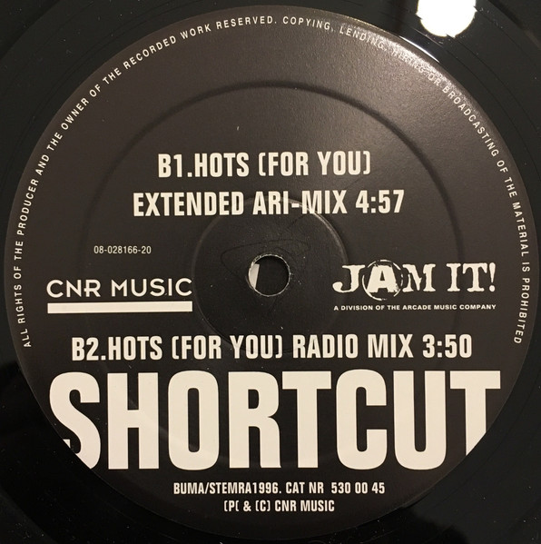 Cover zu Shortcut - Hots (For You) | 1996 | Vinyl | Electronic | Netherlands
