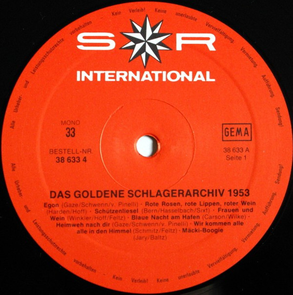 Cover zu Various - Das Goldene Schlager-Archiv - Die Hits Des Jahres 1953 | 1986 | Vinyl | Pop | Germany