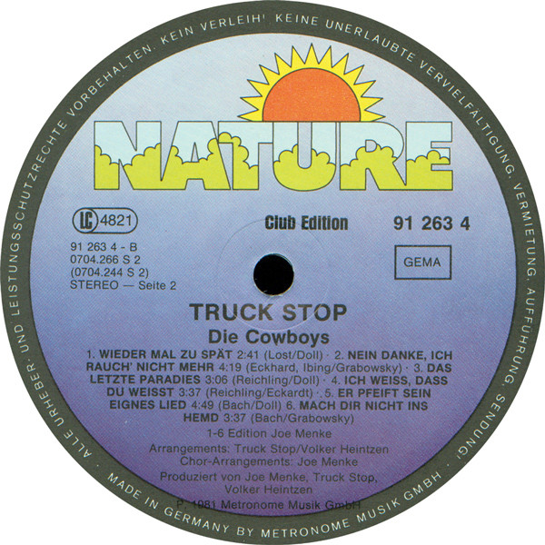 Cover zu Truck Stop (2) - Die Cowboys | 1981 | Vinyl | Rock | Germany