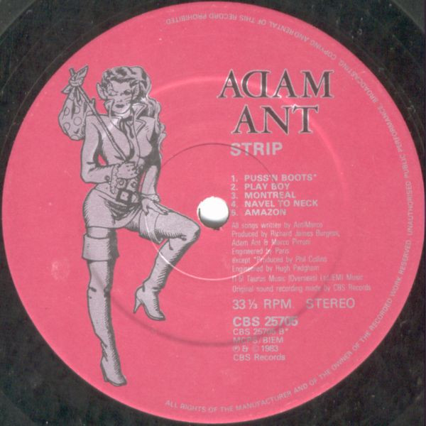 Cover zu Adam Ant - Strip | 1983 | Vinyl | Rock | UK