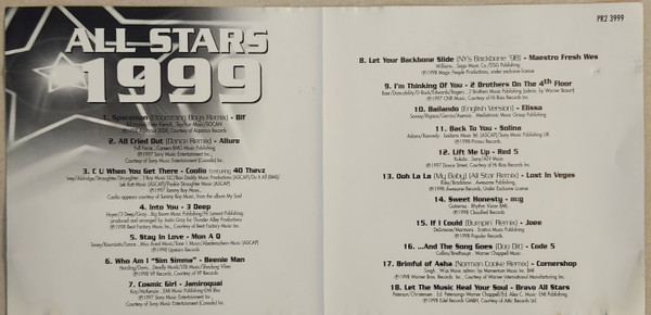 Cover zu Various - All Stars 1999 | 1998 | Vinyl | Electronic, Hip Hop, Rock, Reggae, Pop | Canada