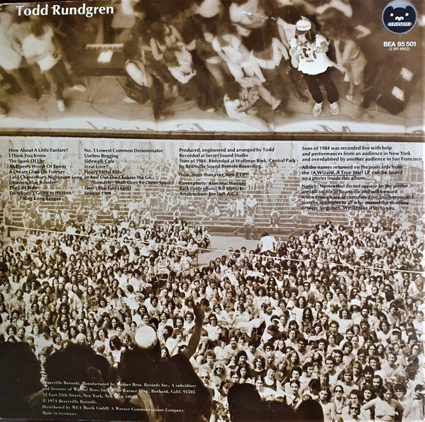Cover zu Todd Rundgren - Todd | 1974 | Vinyl | Electronic, Rock | Germany